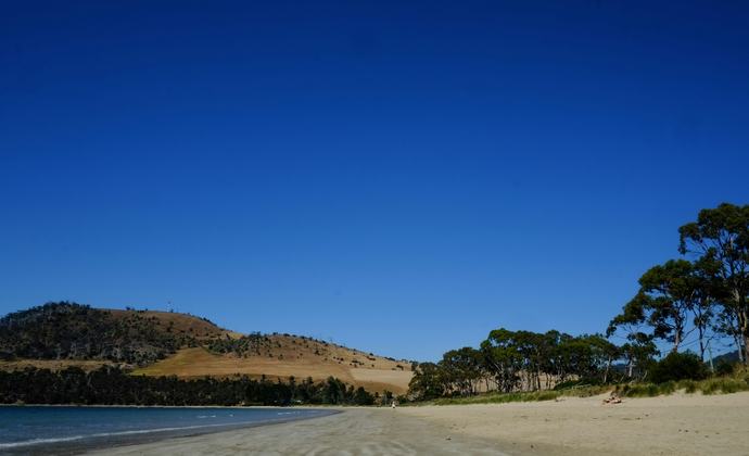 Seven Mile Beach looking towards hills